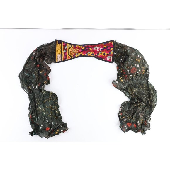 Vintage 50s 60s Traditional Rabari Rajasthani Badmeri Mirror Waist Band Wrap main image 6